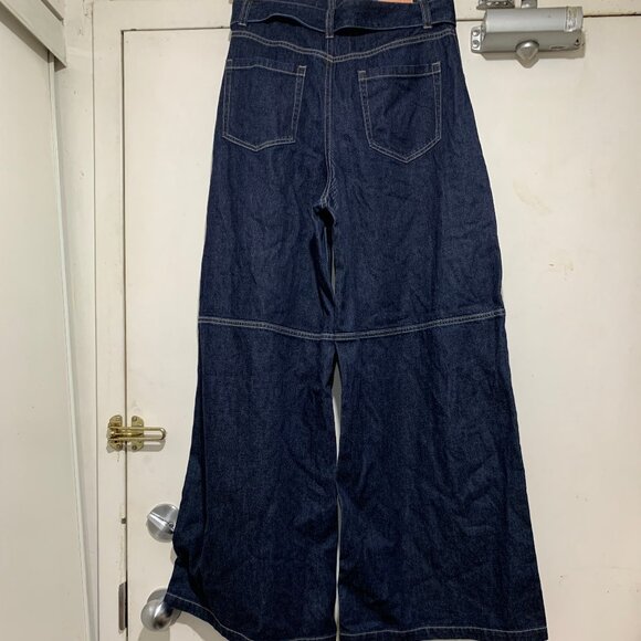 FABRIQUE WIDE LEG BLUE JEANS SIZE M - Picture 3 of 8